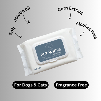 Unscented Dog & Cat Deodorizing Wipes, 80 count